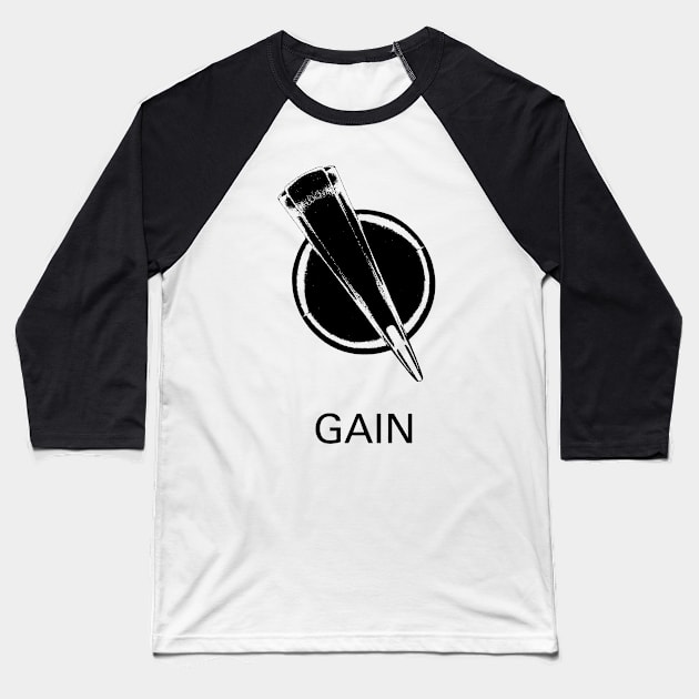 Gain Knob (Chicken-head, black) 100% Baseball T-Shirt by Buran1997